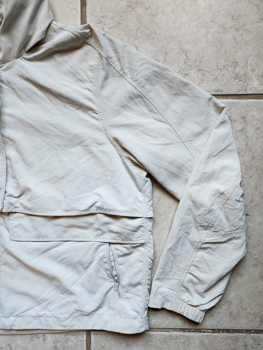Lululemon Always Effortless Jacket Off White Cream Neutral Size 12 High Neck Zip - Picture 4 of 16